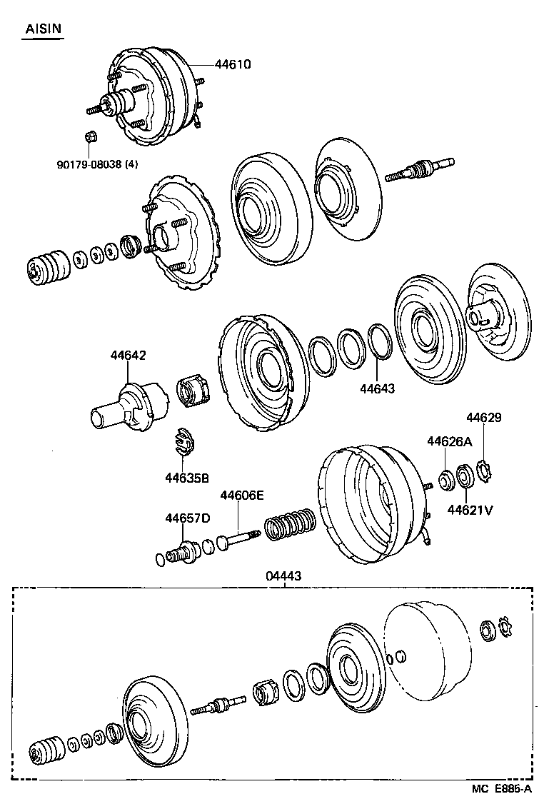 04443-26380 BOOSTER KIT, BRAKE product image