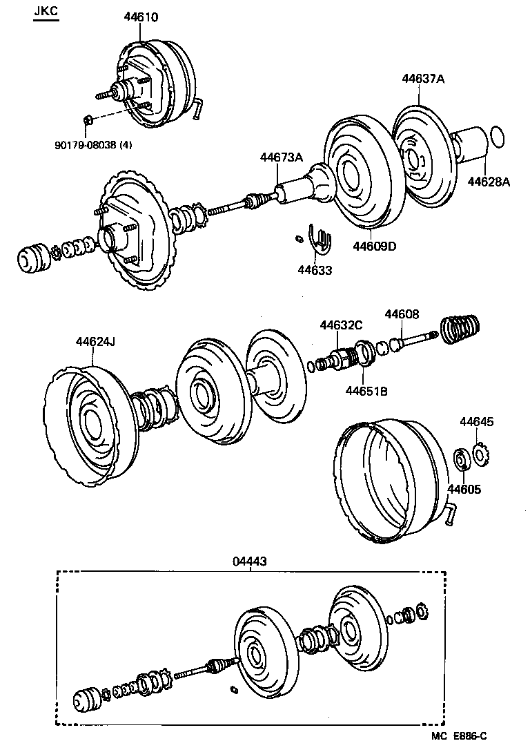 04443-26380 BOOSTER KIT, BRAKE product image
