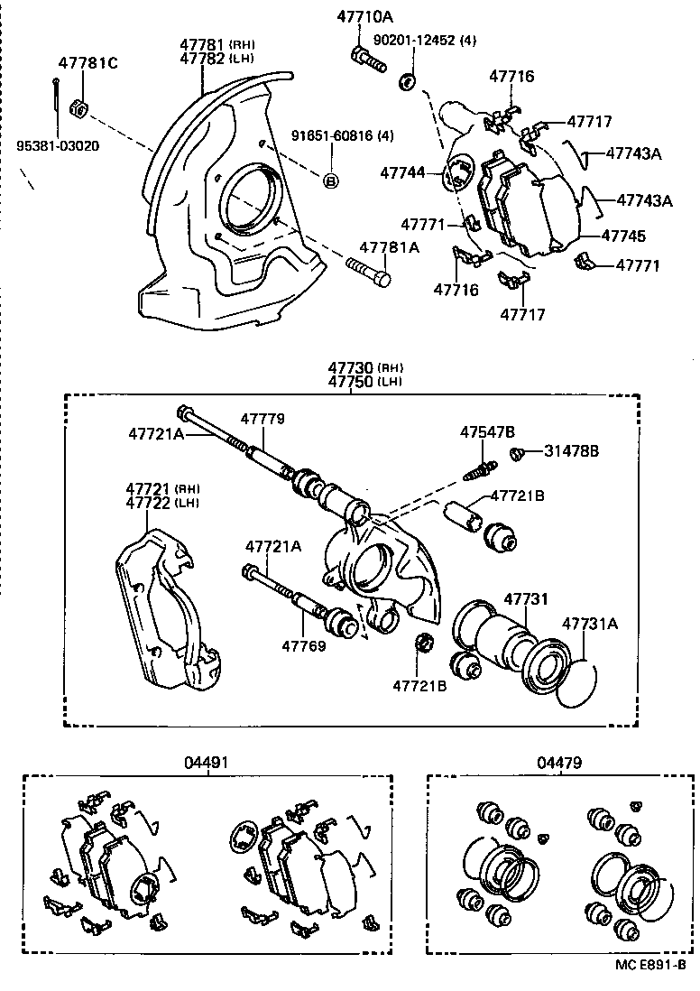 04465-26270 PAD KIT, DISC BRAKE, FRONT product image