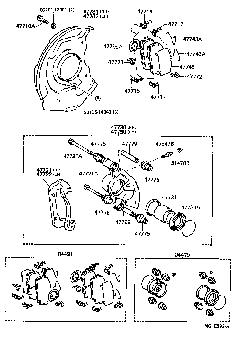 04465-26170 PAD KIT, DISC BRAKE, FRONT product image