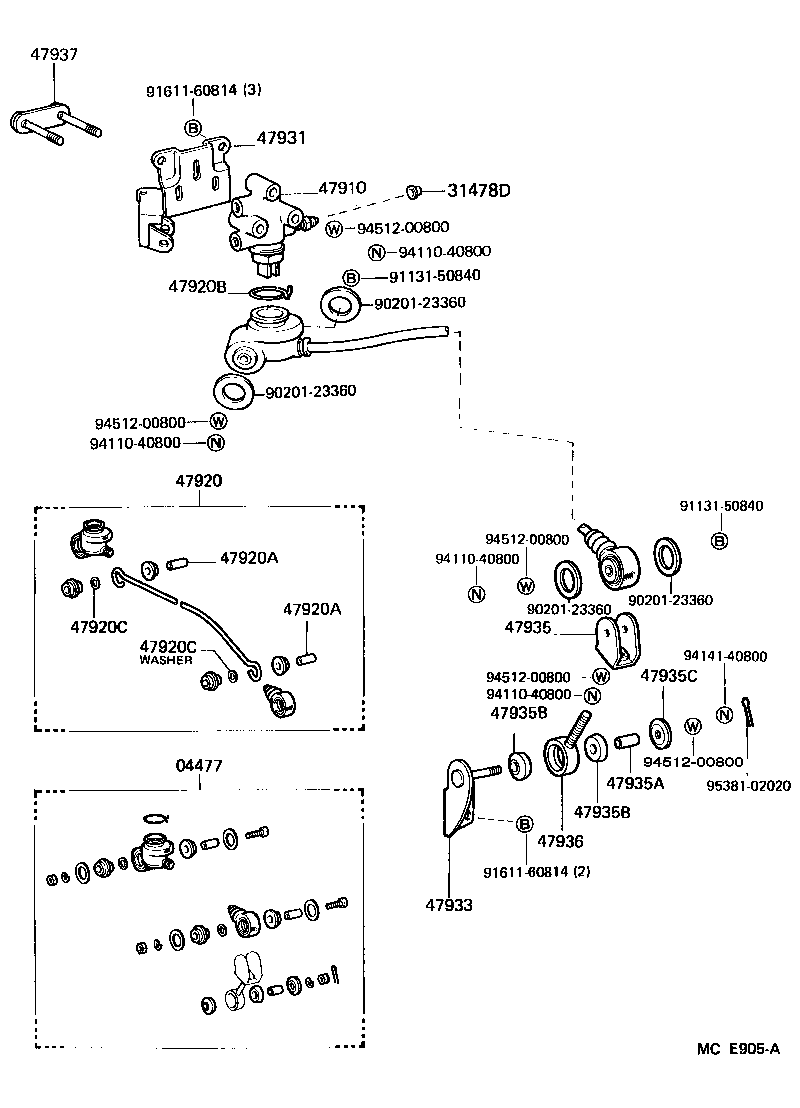 47321-26191 TUBE, REAR BRAKE, NO.1 product image