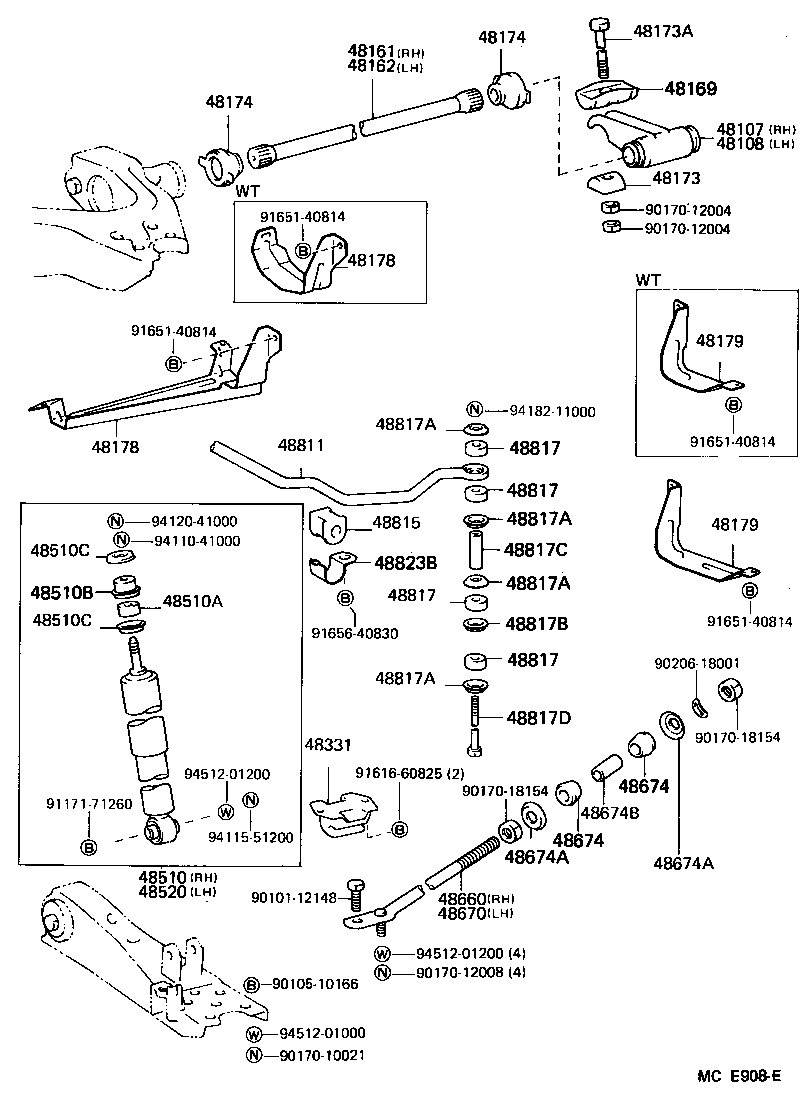 48511-29465 ABSORBER ASSY, SHOCK, FRONT RH product image