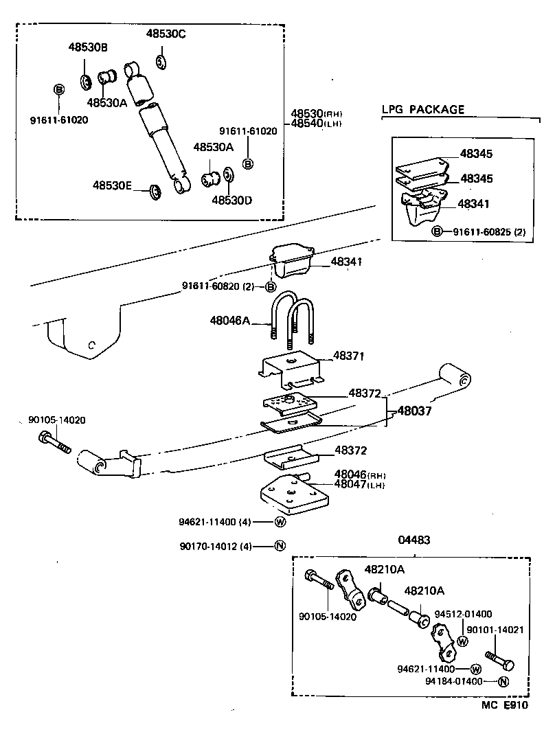 48202-26510 LEAF, REAR SPRING, NO.3 product image