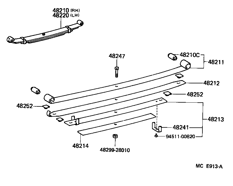 48202-26510 LEAF, REAR SPRING, NO.3 product image