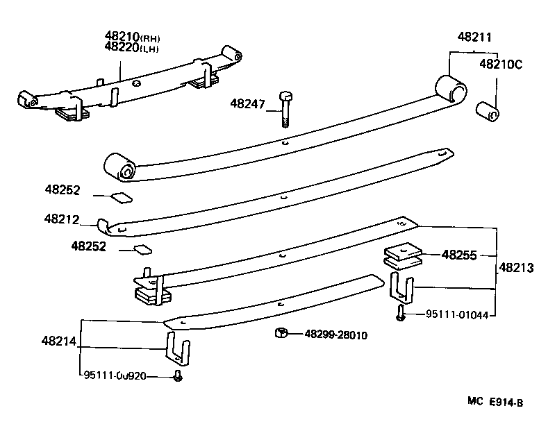 48202-26510 LEAF, REAR SPRING, NO.3 product image