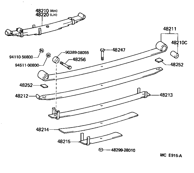 48202-26510 LEAF, REAR SPRING, NO.3 product image