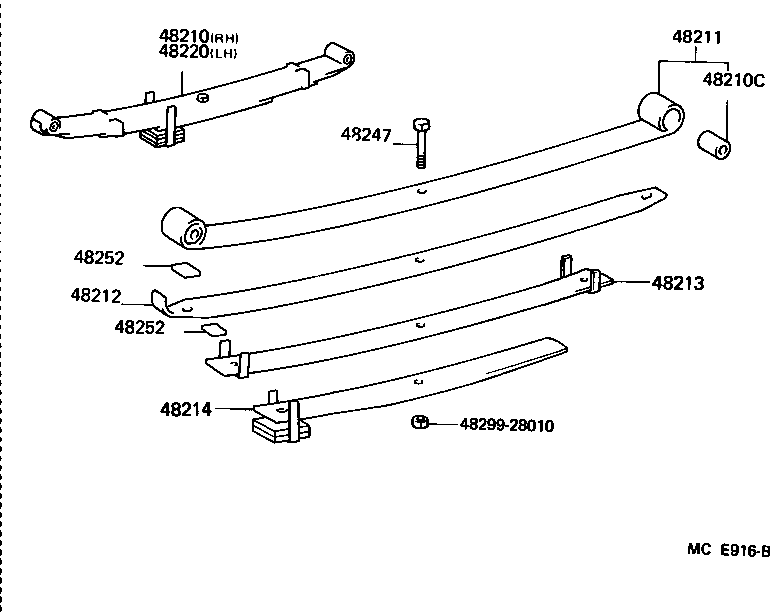 48202-26510 LEAF, REAR SPRING, NO.3 product image