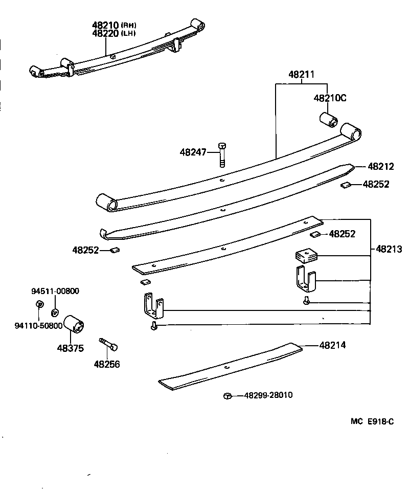 48202-26510 LEAF, REAR SPRING, NO.3 product image
