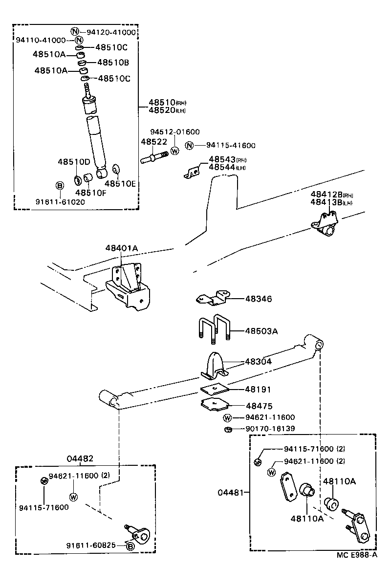 48511-39515 ABSORBER ASSY, SHOCK, FRONT RH product image