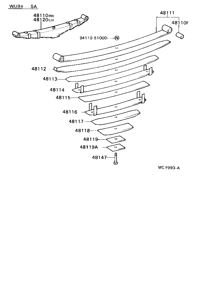 48511-39515 ABSORBER ASSY, SHOCK, FRONT RH product image