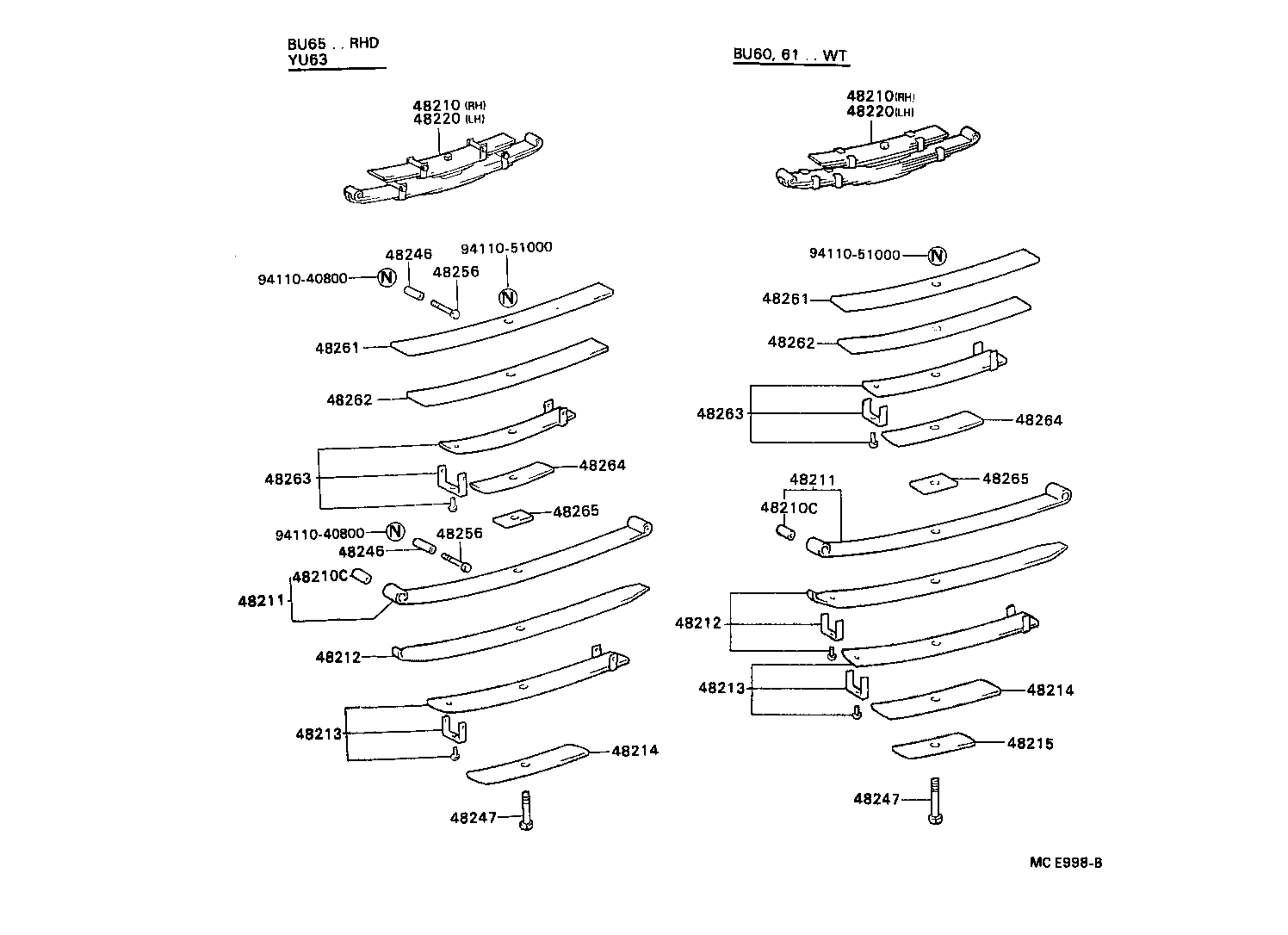 04484-36040 PIN KIT, REAR SPRING product image