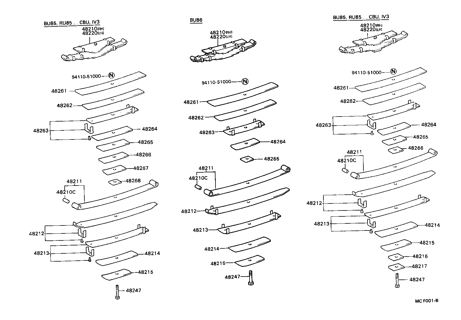 04484-36040 PIN KIT, REAR SPRING product image
