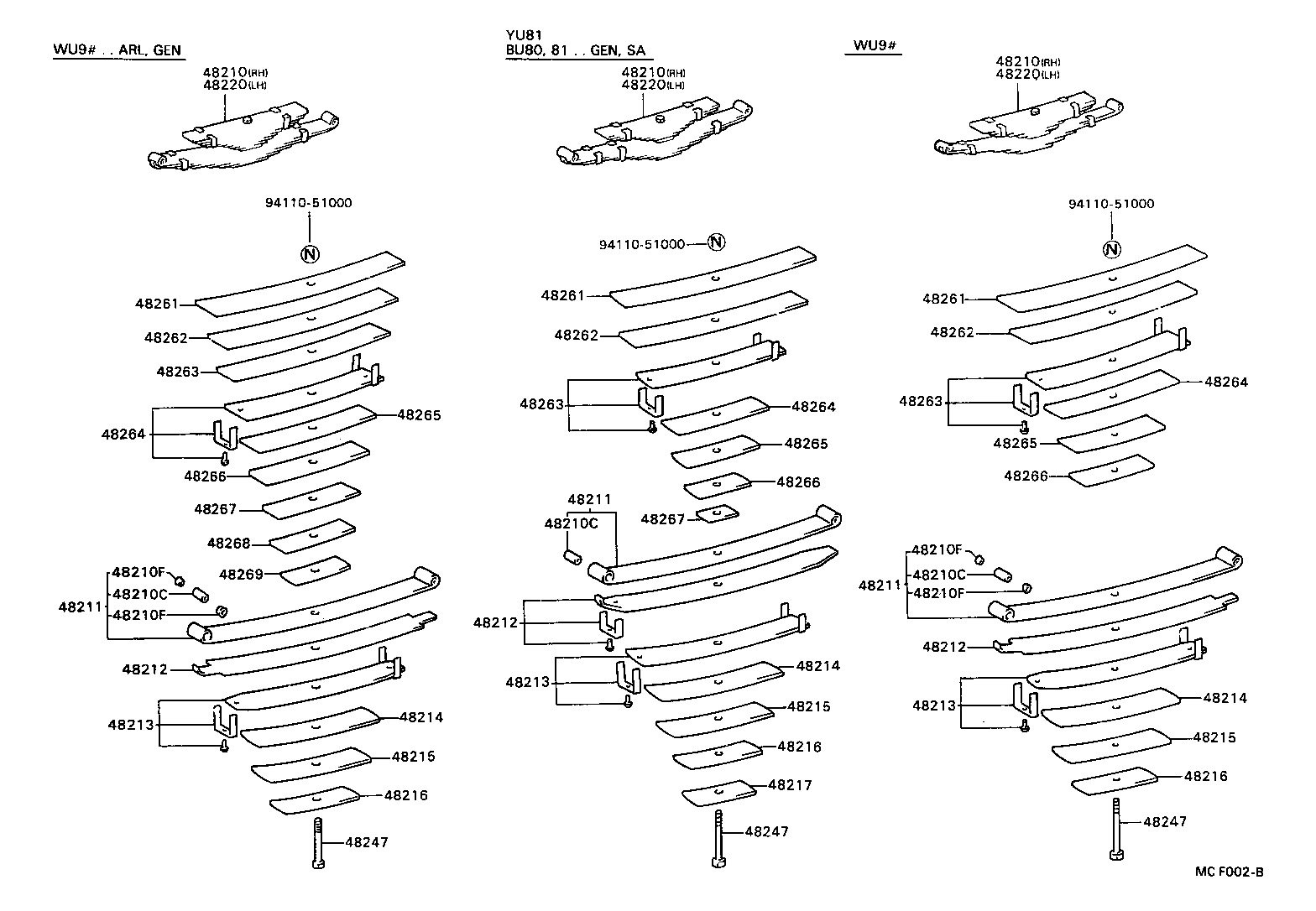 04484-36040 PIN KIT, REAR SPRING product image