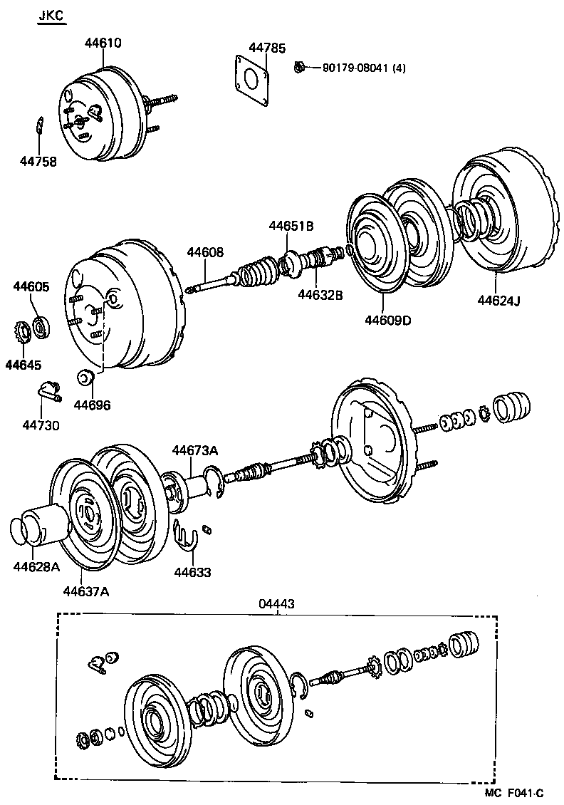 04443-30640 BOOSTER KIT, BRAKE product image