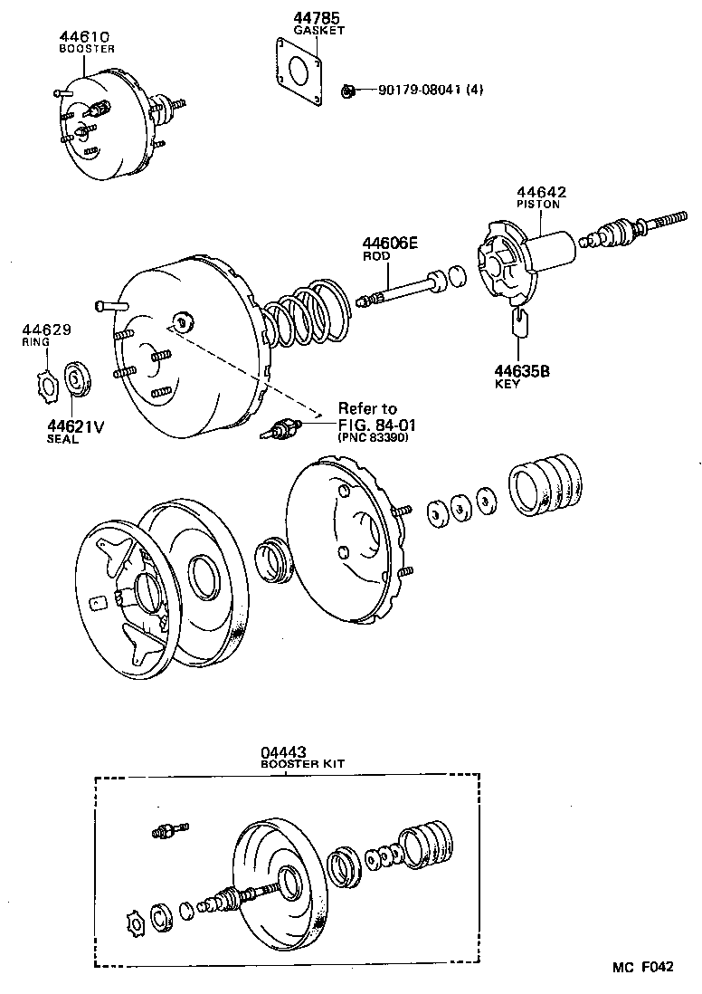 04443-30640 BOOSTER KIT, BRAKE product image