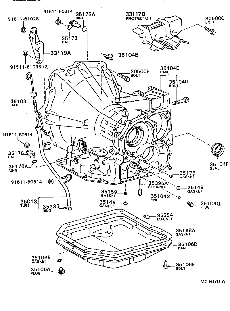35104-20073 CASE SUB-ASSY, AUTOMATIC TRANSAXLE product image