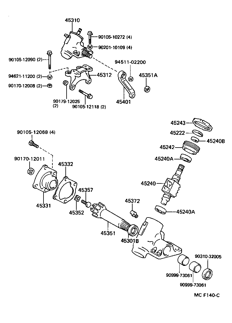 44110-26050 GEAR ASSY, POWER STEERING product image