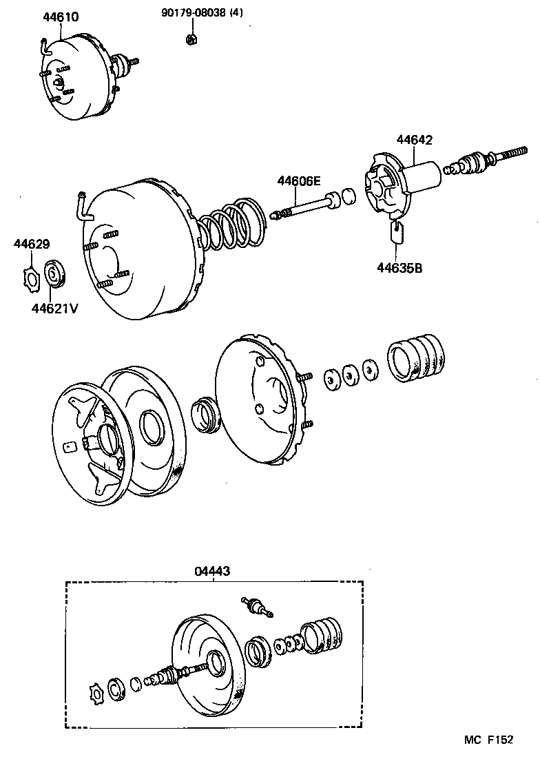 04443-26410 BOOSTER KIT, BRAKE product image
