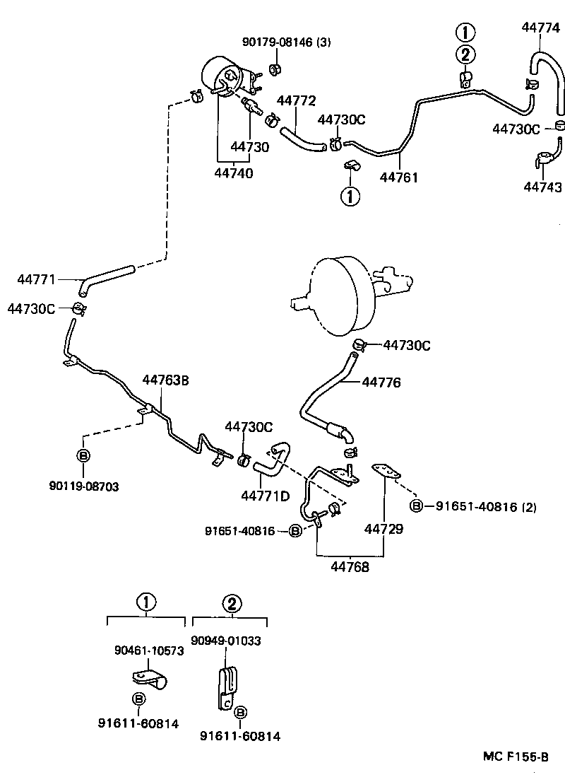 04443-26410 BOOSTER KIT, BRAKE product image