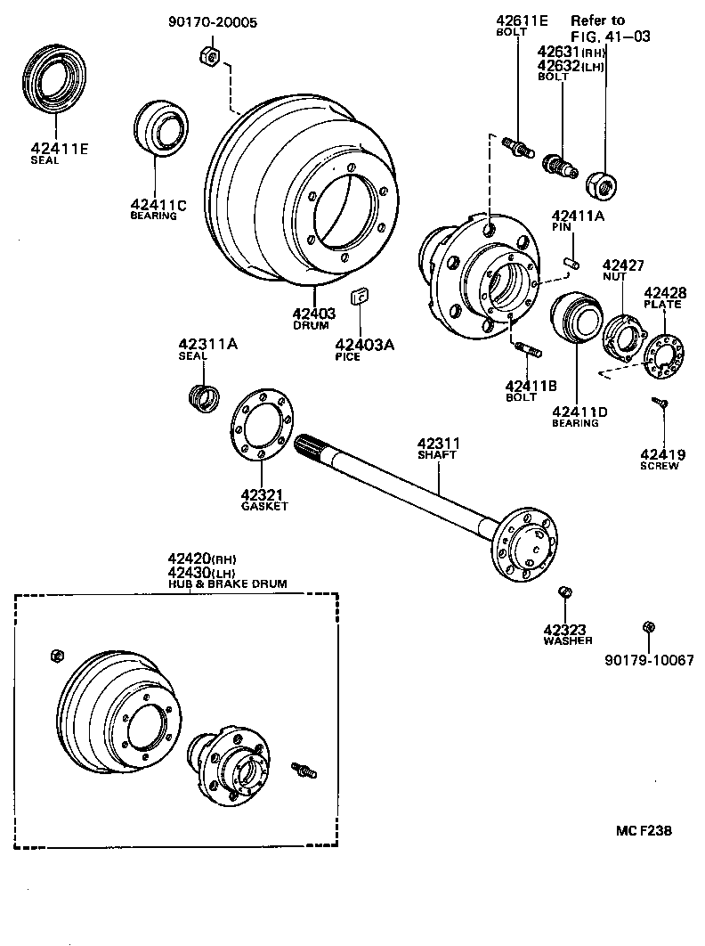 42311-36170 SHAFT, REAR AXLE product image
