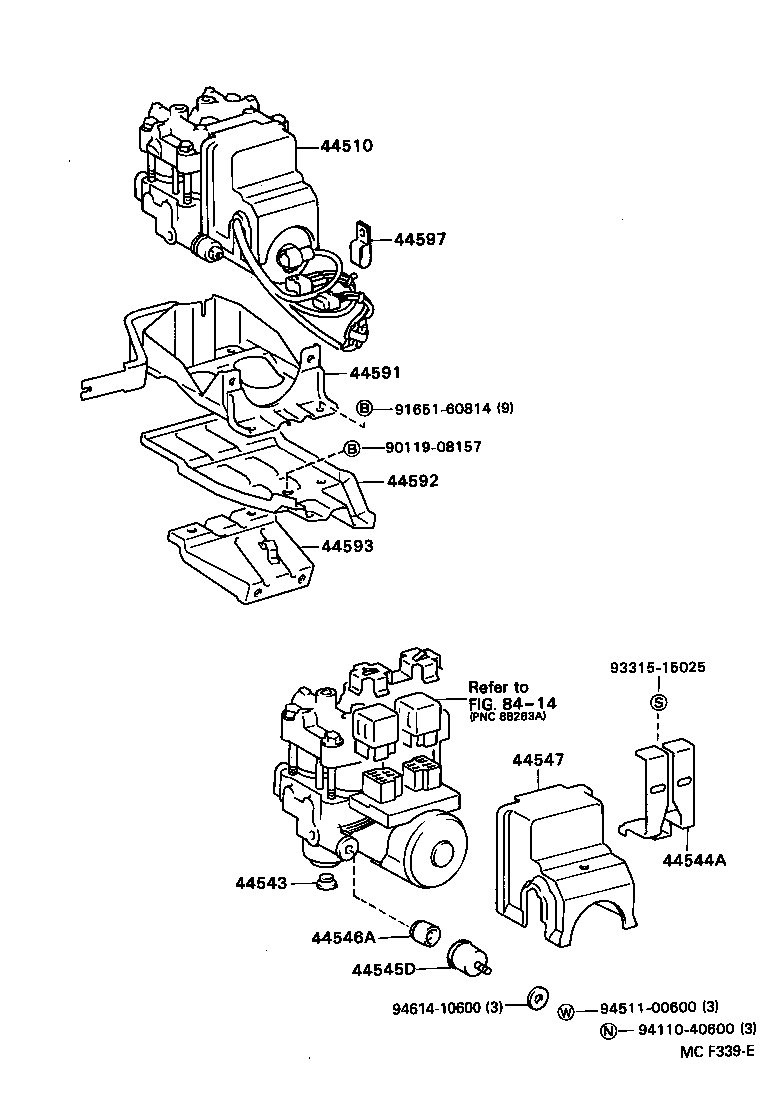 44510-40040 ACTUATOR ASSY, BRAKE product image