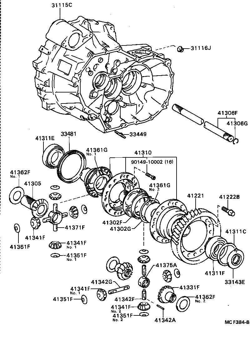 41310-20220 CASE ASSY, DIFFERENTIAL product image