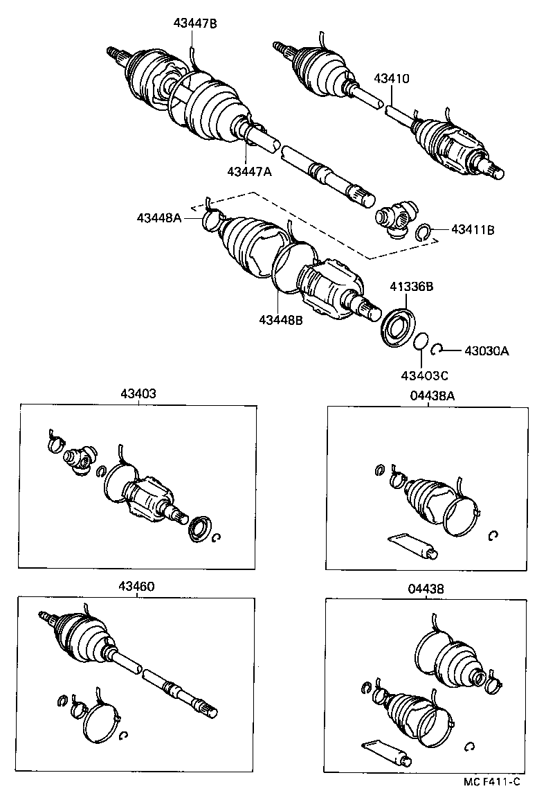 04438-03010 BOOT KIT, FRONT DRIVE SHAFT INBOARD JOINT product image