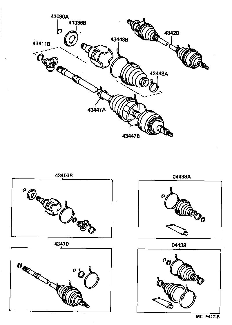 04438-03010 BOOT KIT, FRONT DRIVE SHAFT INBOARD JOINT product image
