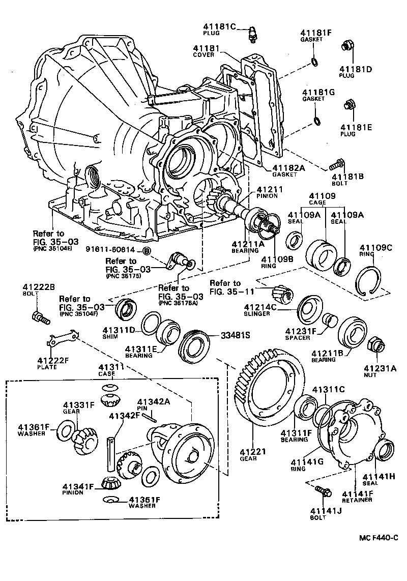 41310-20220 CASE ASSY, DIFFERENTIAL product image