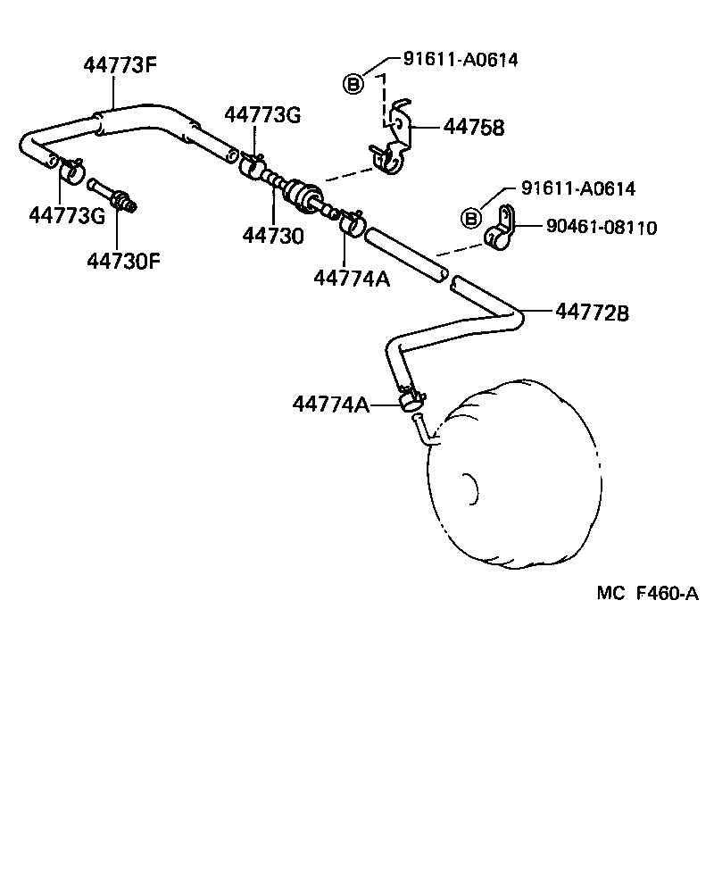 04443-35580 BOOSTER KIT, BRAKE product image