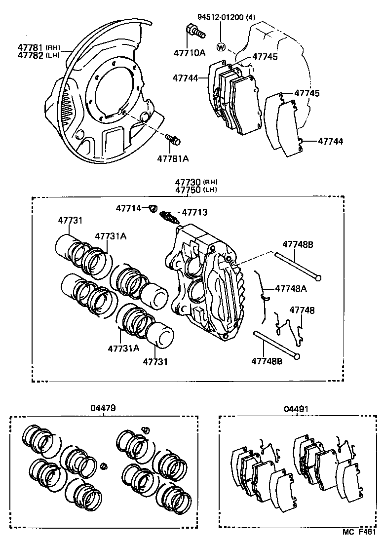 04465-35260 PAD KIT, DISC BRAKE, FRONT product image