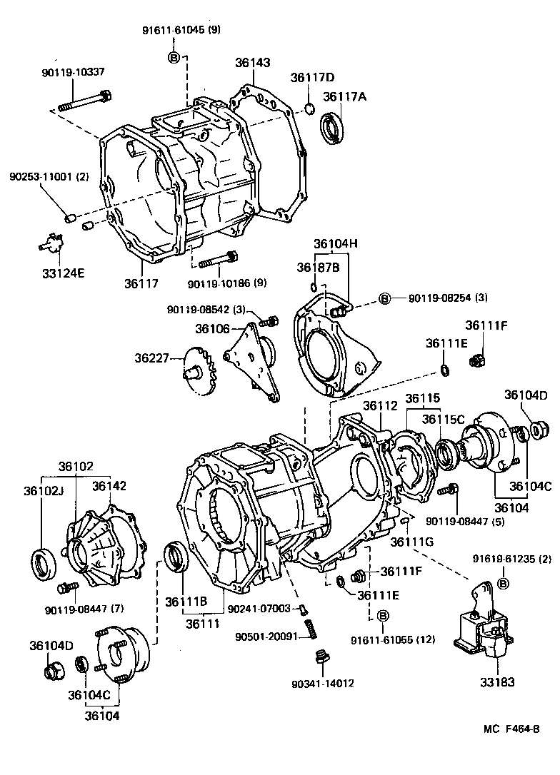 90311-41005 SEAL, TYPE T OIL (FOR TRANSFER EXTENSION HOUSING) product image