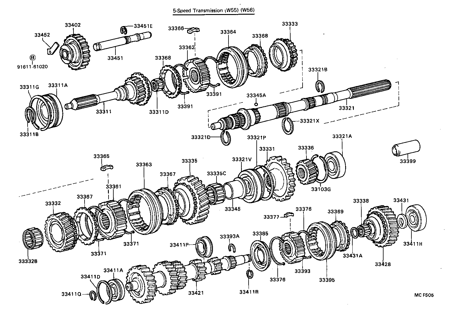 33032-26010 GEAR, 1ST product image