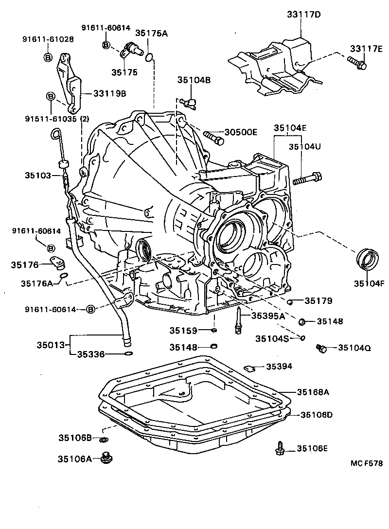 35104-20072 CASE SUB-ASSY, AUTOMATIC TRANSAXLE product image