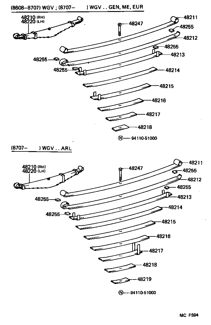 48416-60030 BRACKET SUB-ASSY, REAR SPRING, REAR RH product image