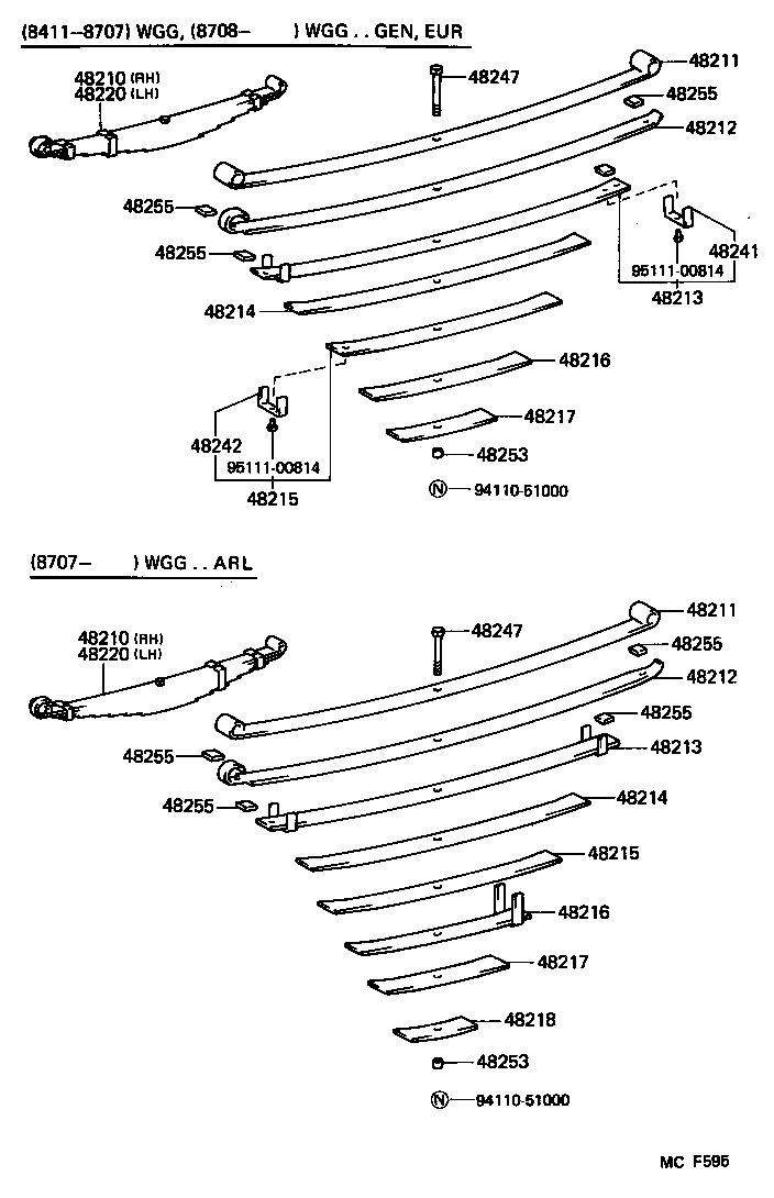 48416-60030 BRACKET SUB-ASSY, REAR SPRING, REAR RH product image