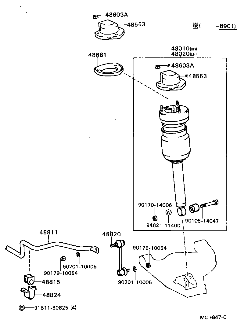 48131-24260 SPRING, FRONT COIL, RH product image