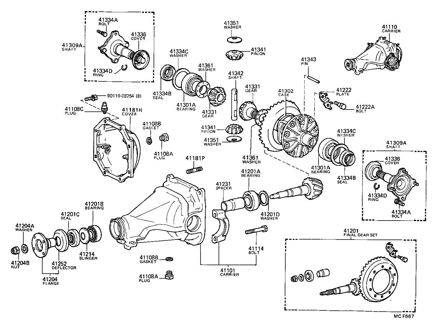 41110-24210 CARRIER ASSY, DIFFERENTIAL, REAR product image
