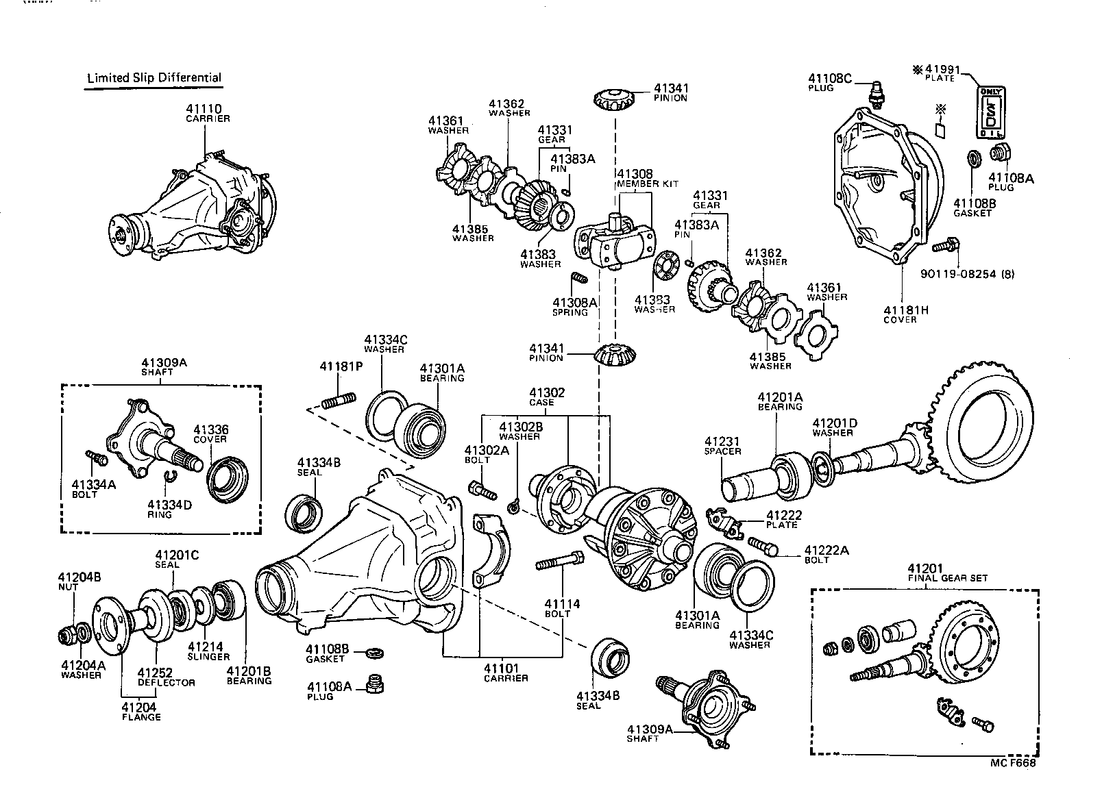 41110-24210 CARRIER ASSY, DIFFERENTIAL, REAR product image