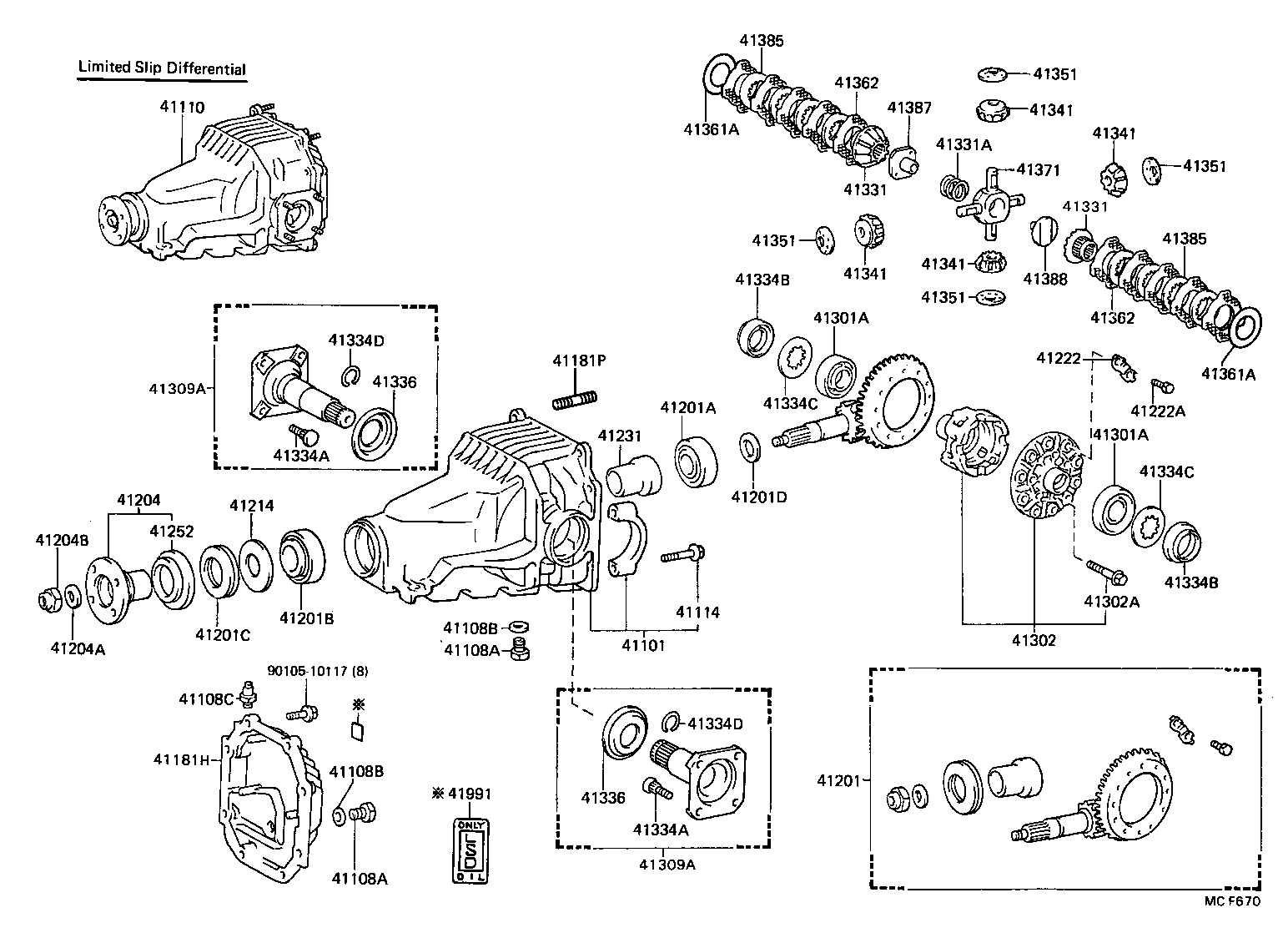 41110-24210 CARRIER ASSY, DIFFERENTIAL, REAR product image