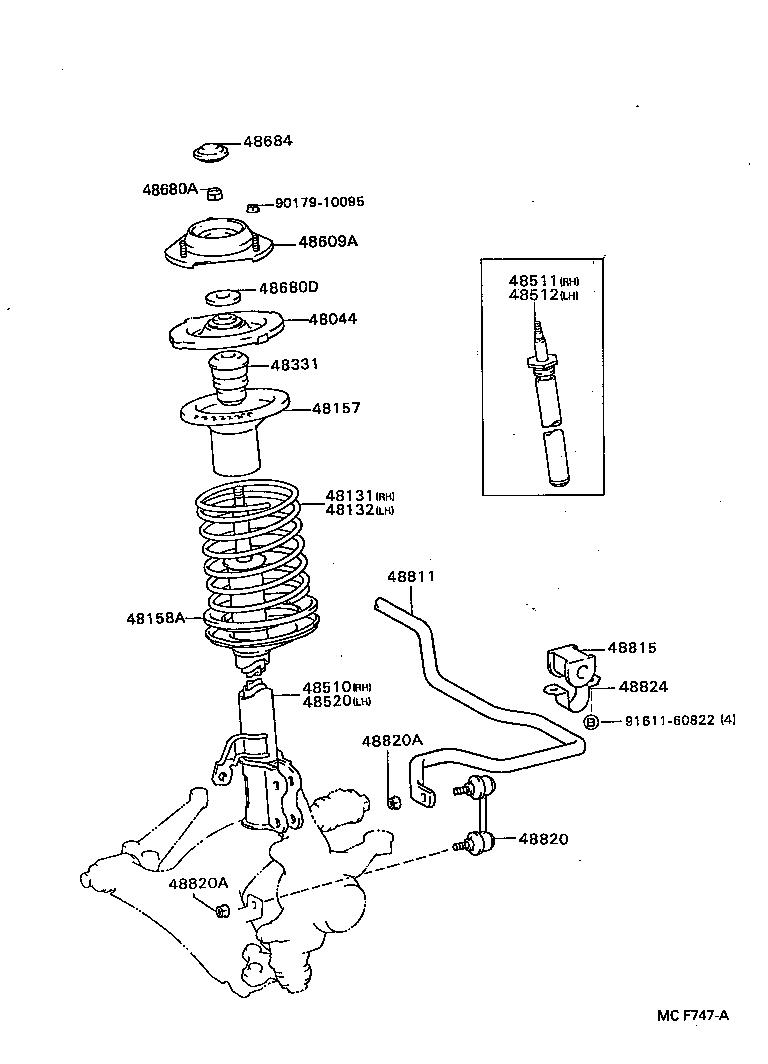 48815-20120 BUSH, FRONT STABILIZER BAR, NO.1 product image
