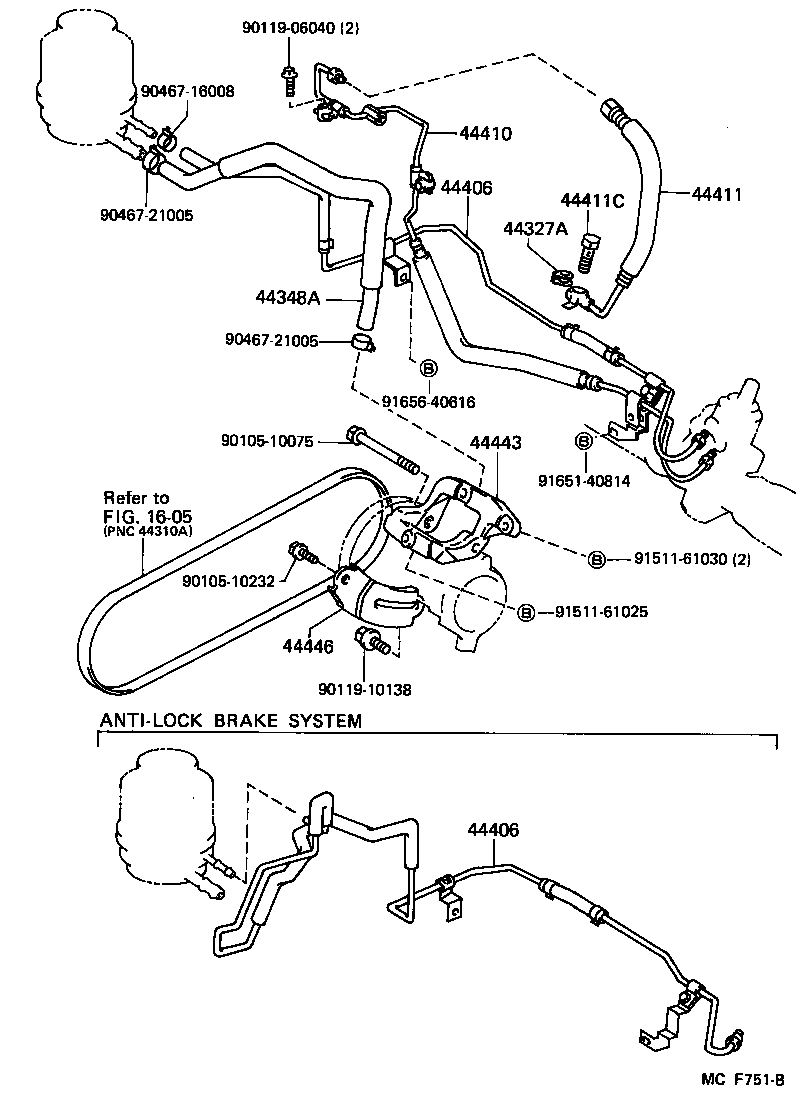 44406-32170 TUBE SUB-ASSY, RETURN product image