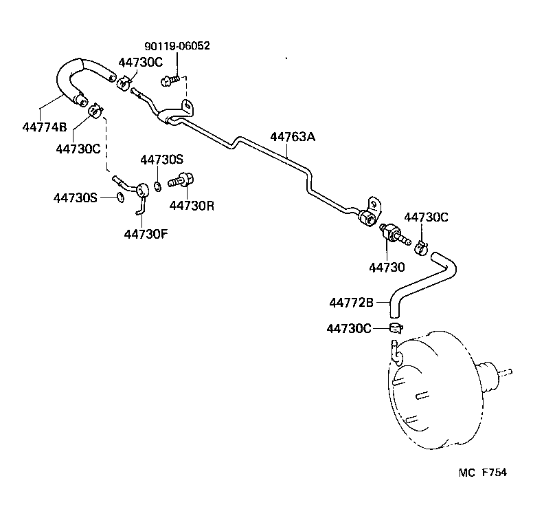 04443-32160 BOOSTER KIT, BRAKE product image