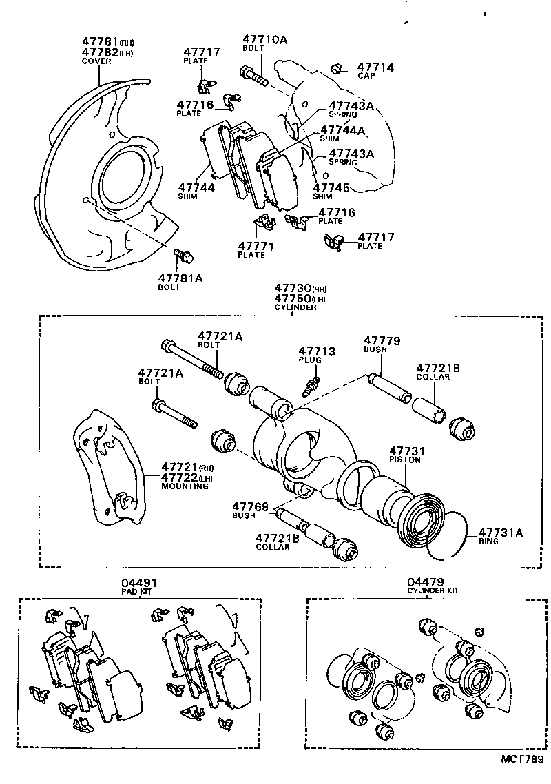 04465-16070 PAD KIT, DISC BRAKE, FRONT product image