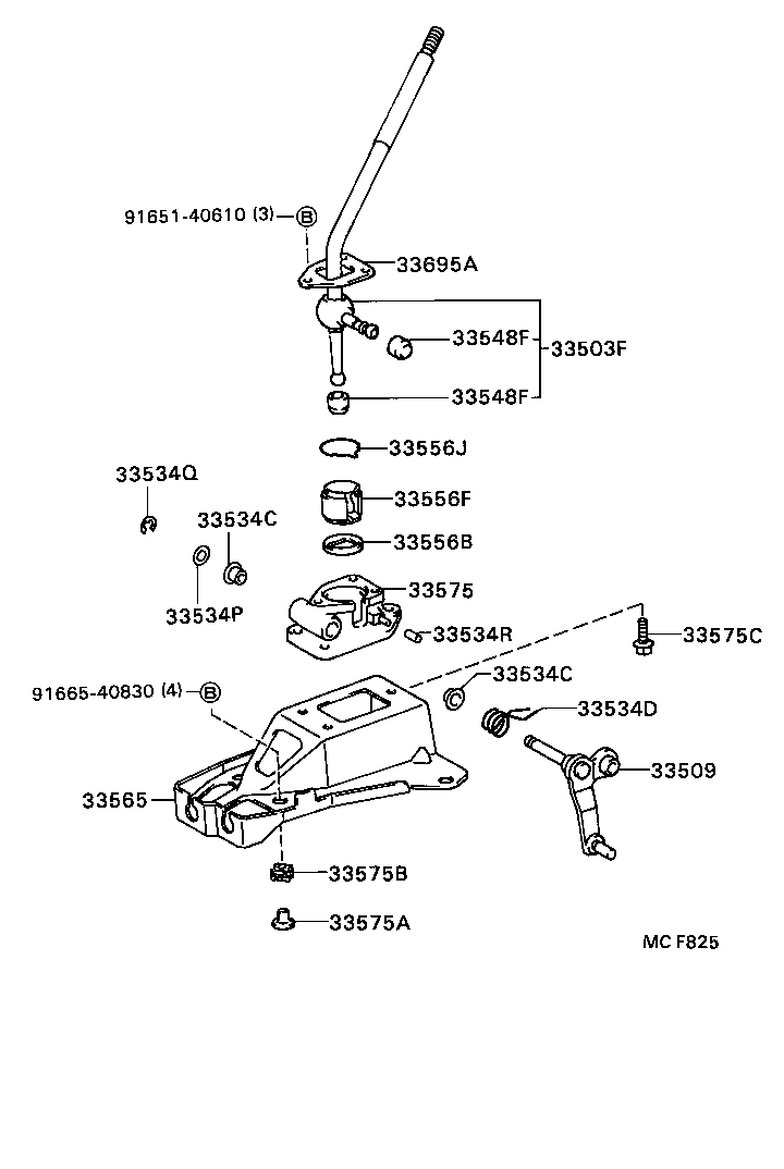 33506-32050 RETAINER SUB-ASSY, CONTROL SHIFT LEVER (FOR FLOOR SHIFT) product image