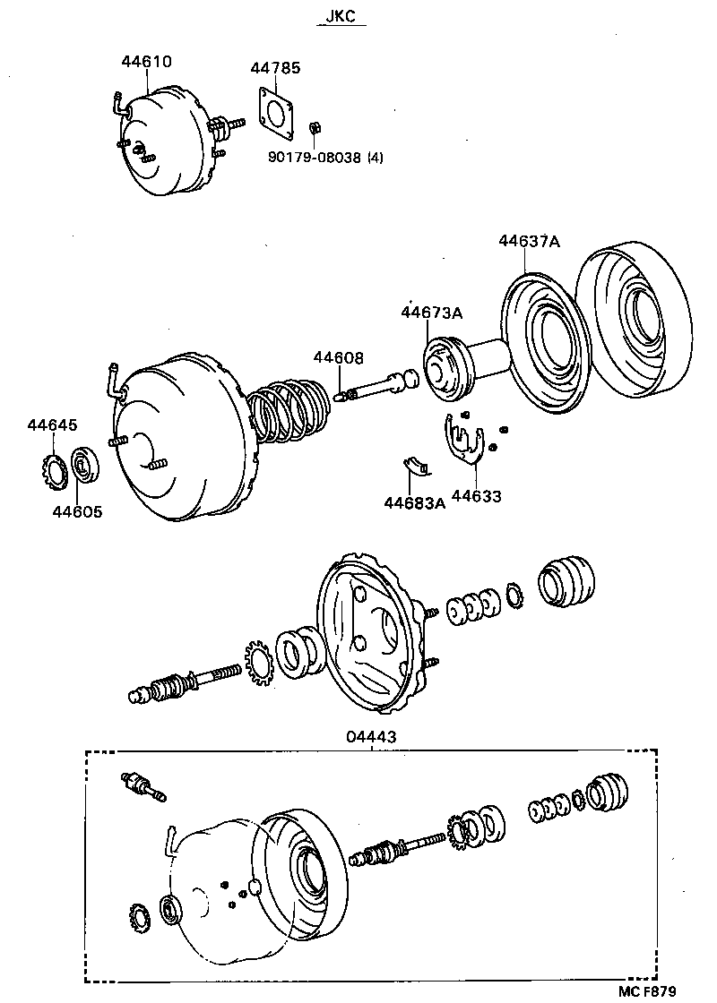 04443-16220 BOOSTER KIT, BRAKE product image