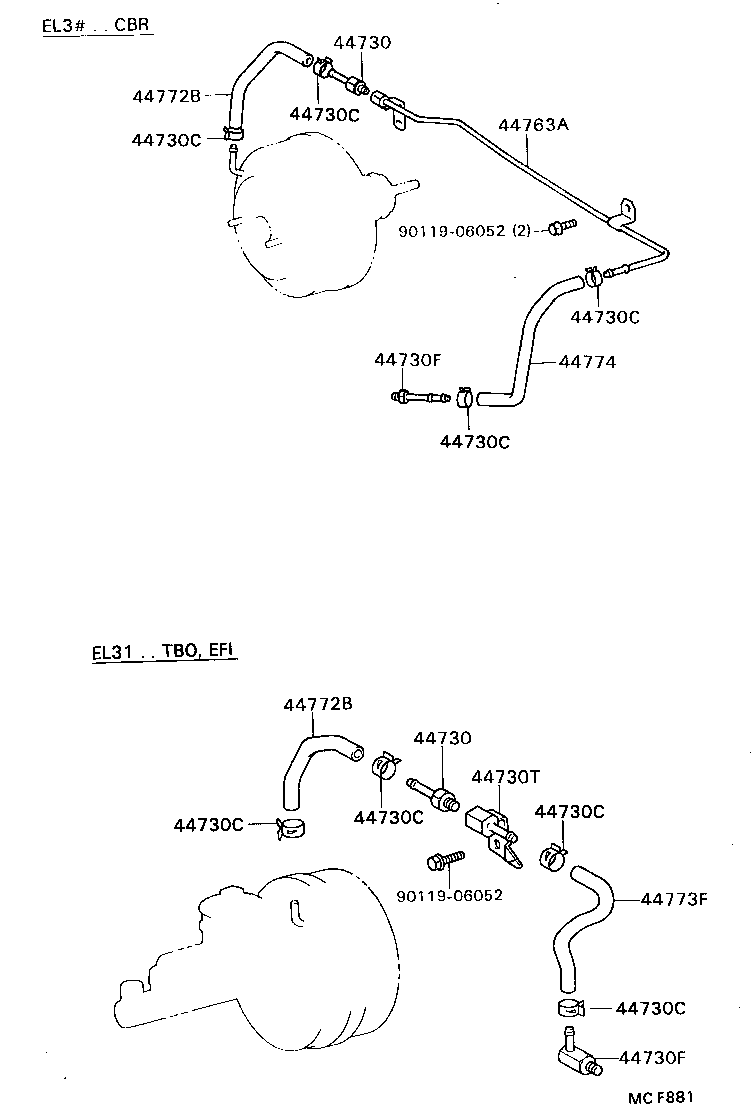 04443-16220 BOOSTER KIT, BRAKE product image