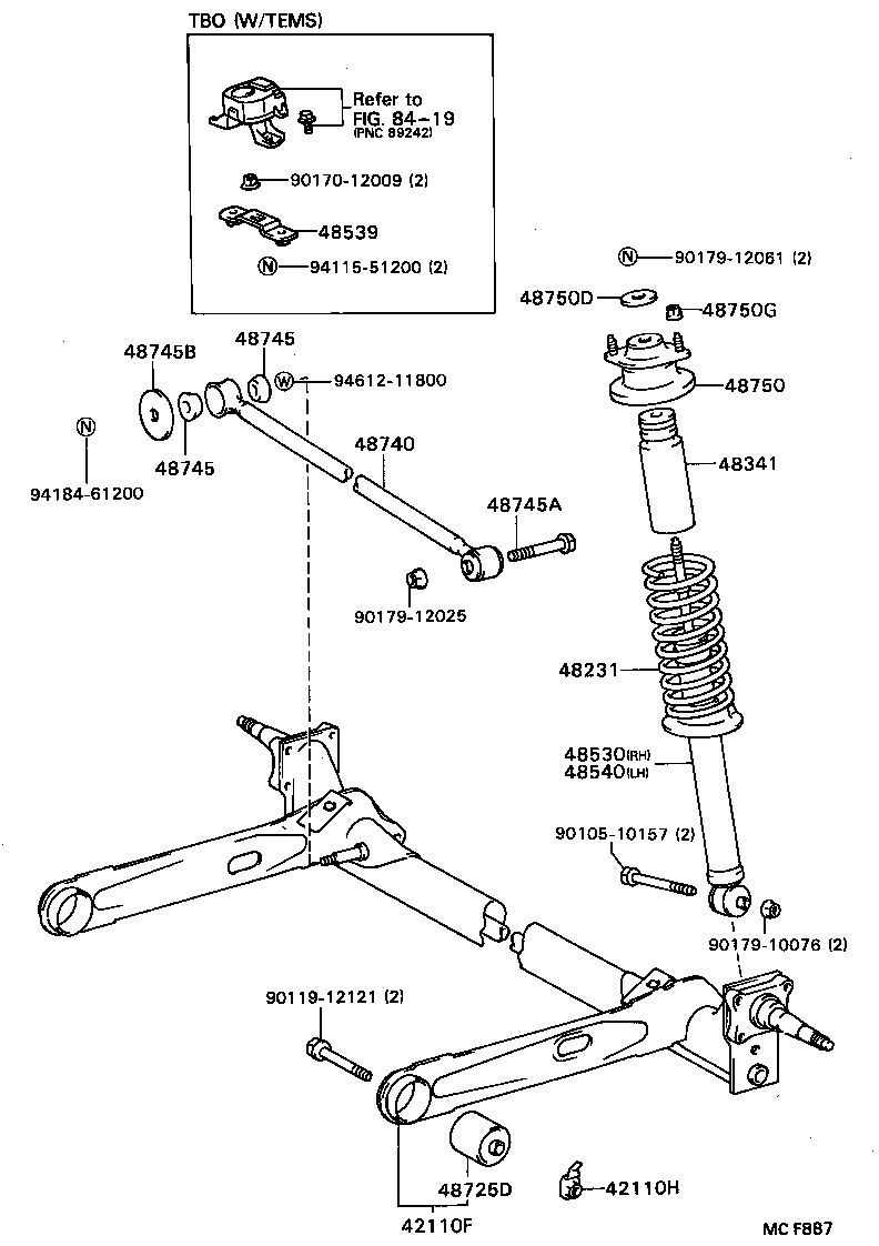 42110-16061 BEAM ASSY, REAR AXLE product image