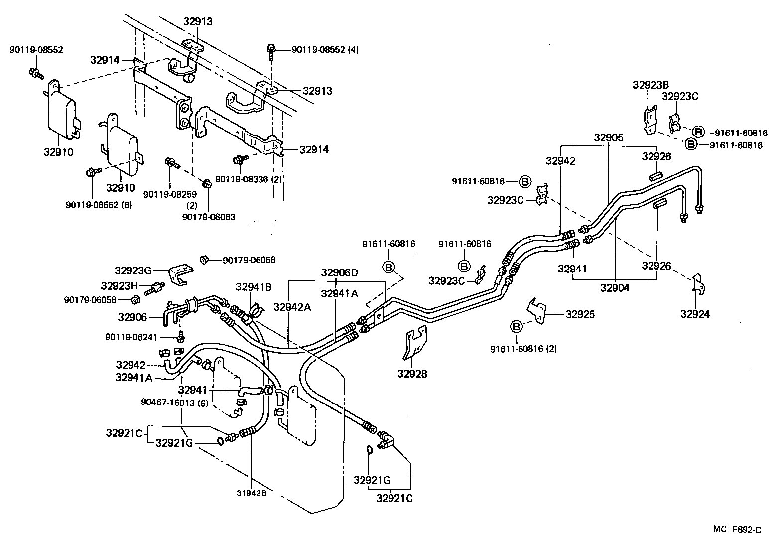 32943-60030 HOSE, OIL COOLER INLET, NO.1 product image
