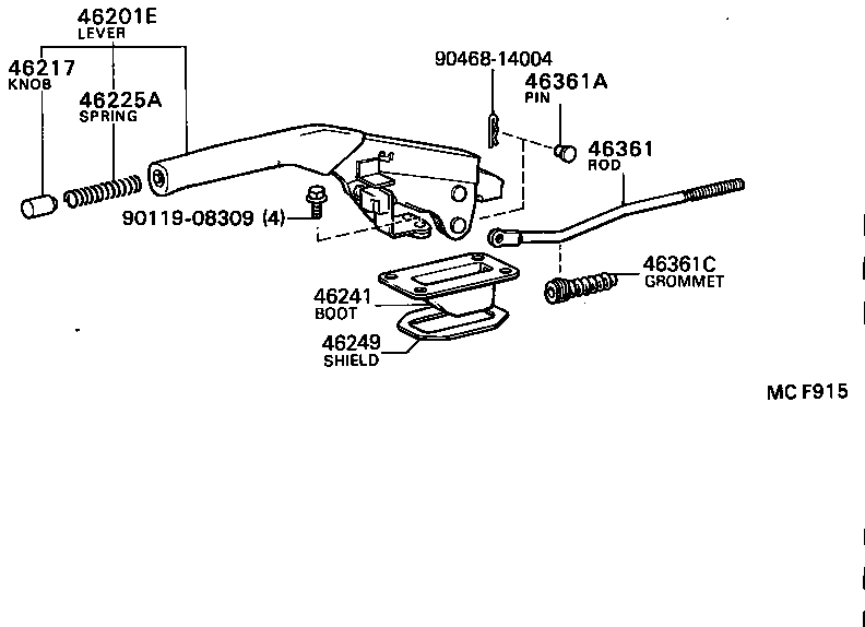 47447-22030 PIN, SHOE HOLD DOWN SPRING(FOR PARKING BRAKE) product image
